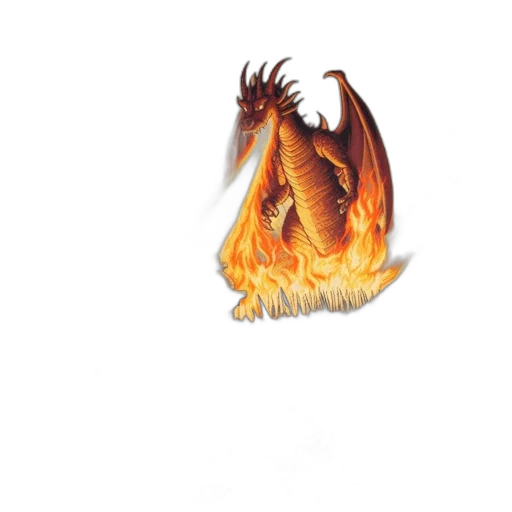 dragon, animal, hair, staff transparent PNG cut-out