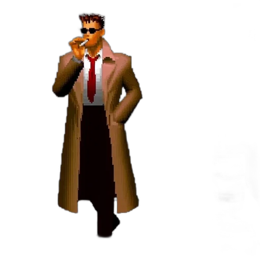 jacket, staff, weapon, robot transparent PNG cut-out