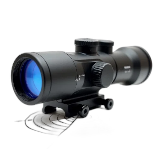 weapon, 3d render, black, telescopic transparent PNG cut-out