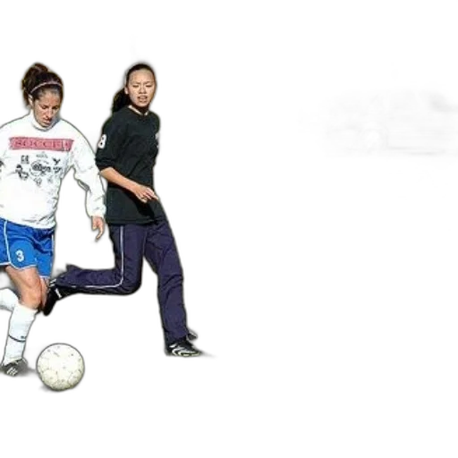 photorealistic, two, female, soccer transparent PNG cut-out