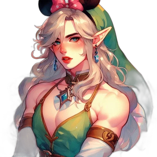 staff, crown, dress, face transparent PNG cut-out