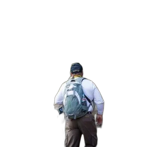 jacket, staff, hat, creature transparent PNG cut-out