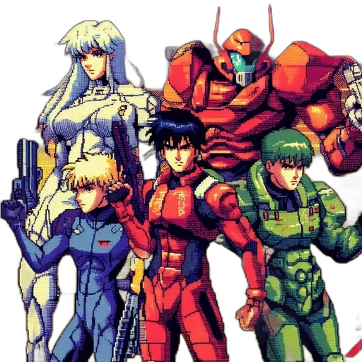 concept art, comic book art, pixel art, anime transparent PNG cut-out
