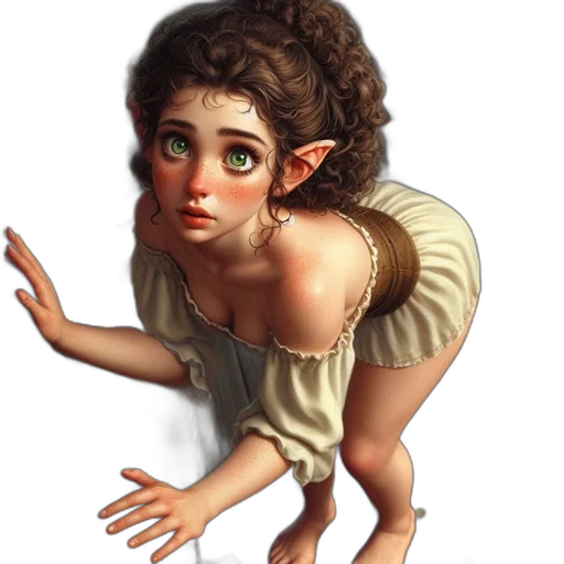 dress, face, creature, jewelry transparent PNG cut-out