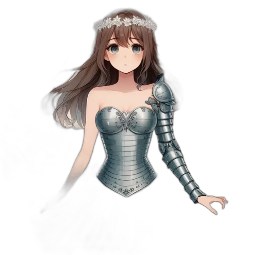 dress, crown, robot, sword transparent PNG cut-out