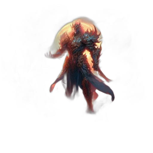 creature, dragon, staff, hair transparent PNG cut-out