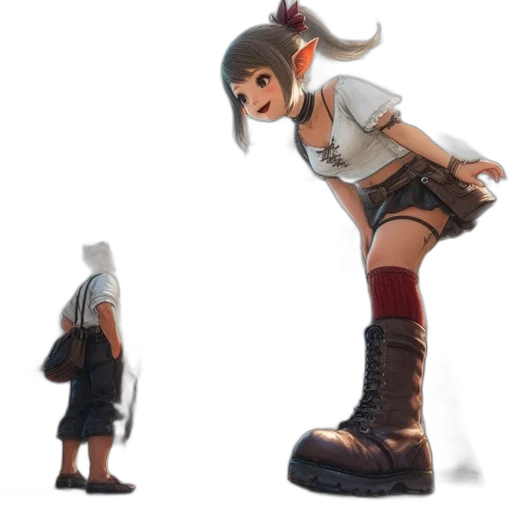 weapon, shoes, staff, concept art transparent PNG cut-out