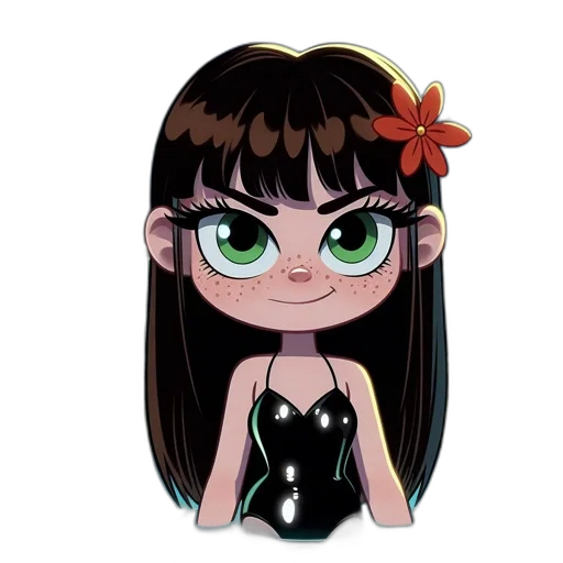 jewelry, dress, flower, cartoon transparent PNG cut-out