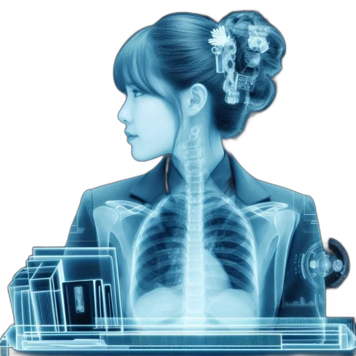 robot, concept art, cyberpunk, vaporwave transparent PNG cut-out
