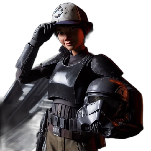 robot, weapon, jacket, staff transparent PNG cut-out