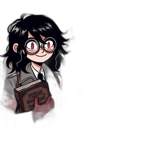 jacket, creature, hair, face transparent PNG cut-out