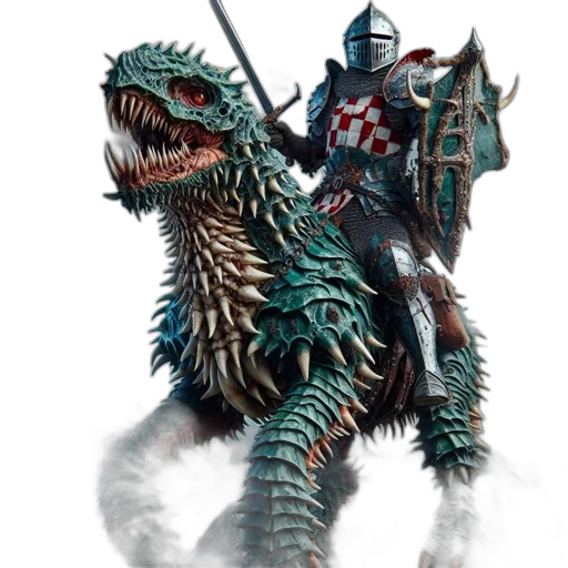 dragon, creature, sword, animal transparent PNG cut-out