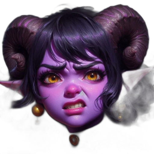 face, mask, dragon, staff transparent PNG cut-out