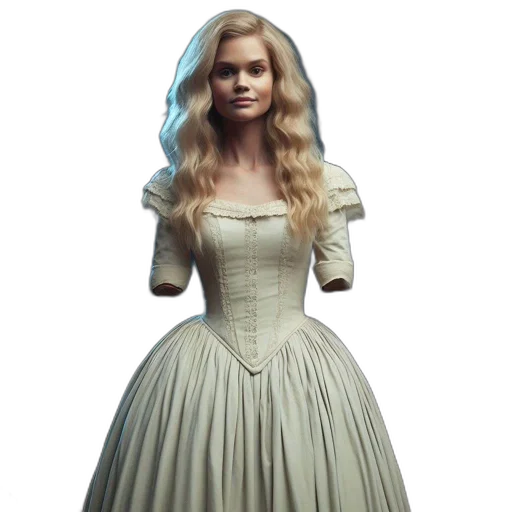 dress, crown, 3d render, photorealistic transparent PNG cut-out