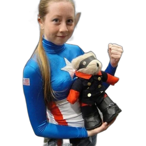 jacket, staff, girl, captain transparent PNG cut-out