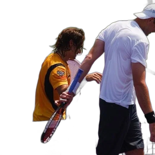staff, two, tennis, players transparent PNG cut-out