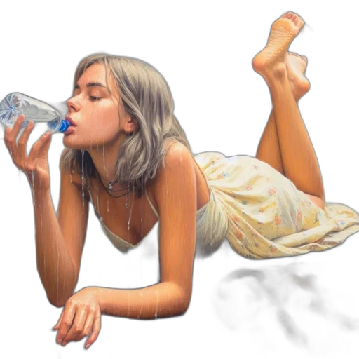 bottle, dress, food, photorealistic transparent PNG cut-out