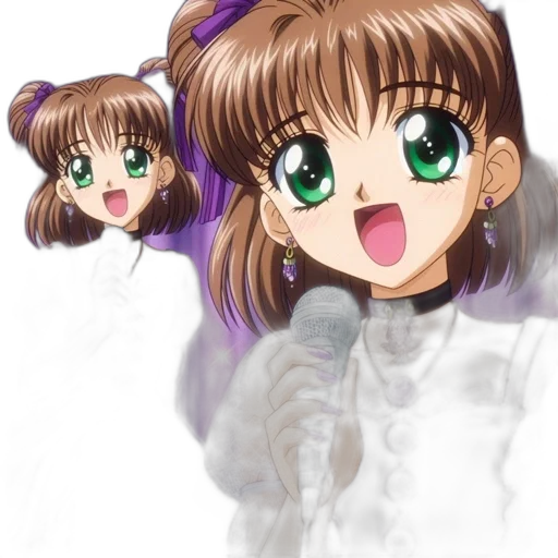 hair, face, staff, jacket transparent PNG cut-out