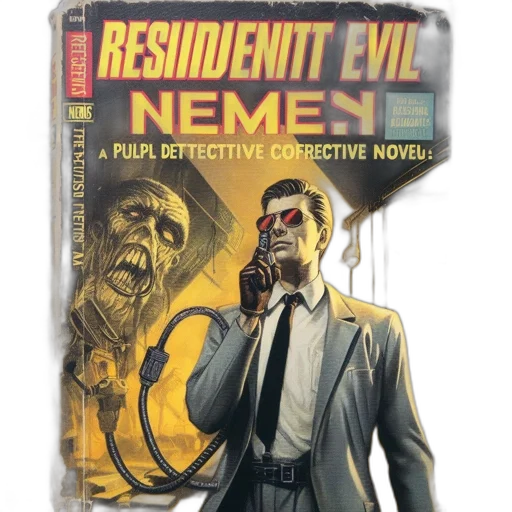 comic book art, concept art, cyberpunk, parody transparent PNG cut-out