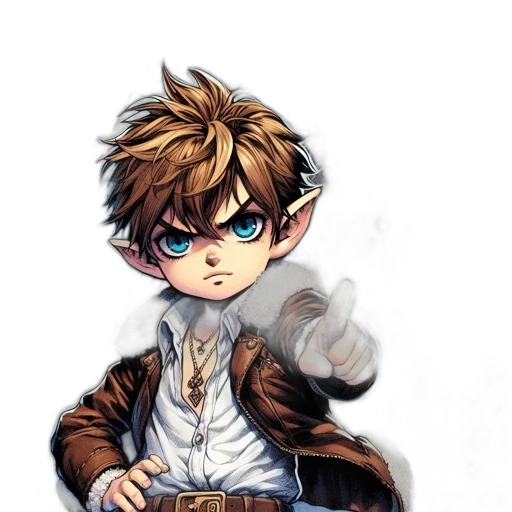 staff, jacket, pixel art, fantasy art transparent PNG cut-out
