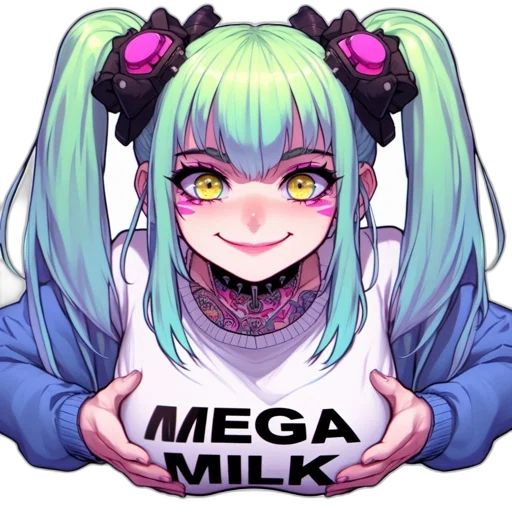 robot, mask, pixel art, vaporwave transparent PNG cut-out