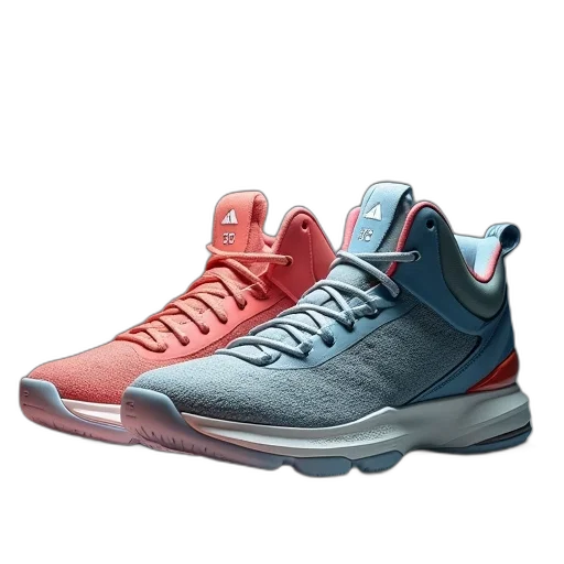 shoes, 3d render, colorful, pastel transparent PNG cut-out