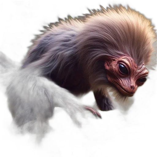 creature, animal, hair, dragon transparent PNG cut-out