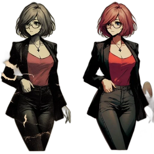 jacket, concept art, comic book art, pixel art transparent PNG cut-out