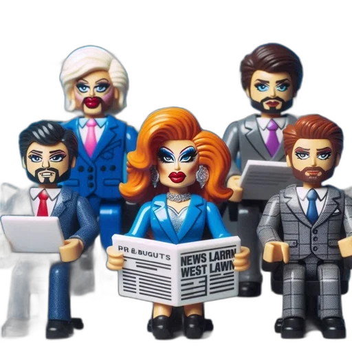 staff, cartoon, 3d render, group transparent PNG cut-out
