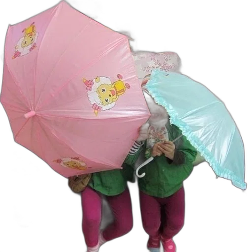 umbrella, jacket, staff, hat transparent PNG cut-out