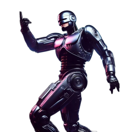 robot, weapon, concept art, 3d render transparent PNG cut-out