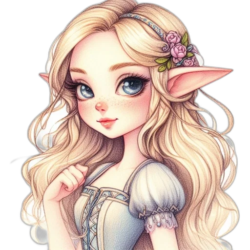 dress, fantasy art, pixel art, watercolor transparent PNG cut-out