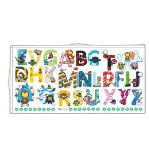 colorful, alphabet, wall, sticker transparent PNG cut-out