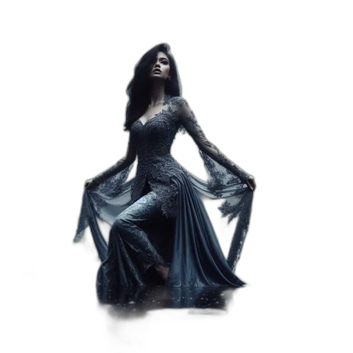 dress, creature, crown, concept art transparent PNG cut-out