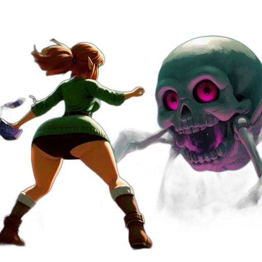 concept art, fantasy art, 3d render, pixel art transparent PNG cut-out