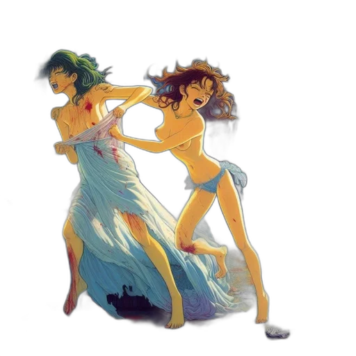 dress, concept art, fantasy art, watercolor transparent PNG cut-out