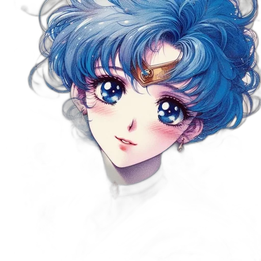 face, hair, creature, watercolor transparent PNG cut-out