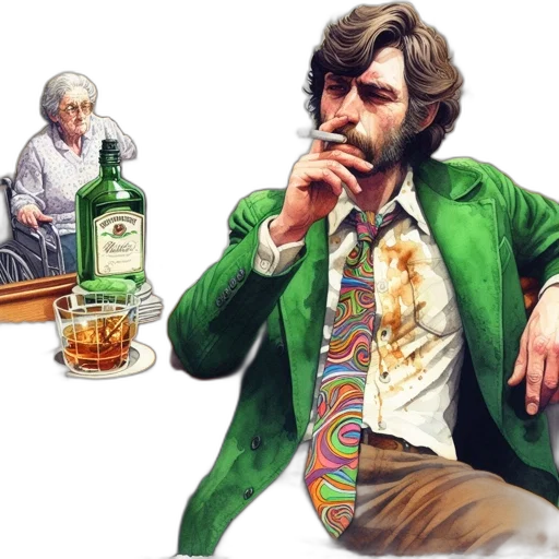 jacket, concept art, comic book art, photorealistic transparent PNG cut-out