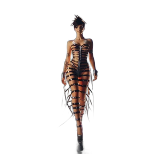 dress, creature, hair, animal transparent PNG cut-out