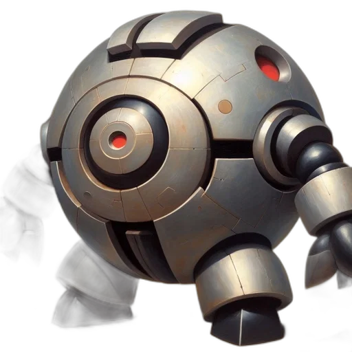 robot, weapon, staff, creature transparent PNG cut-out