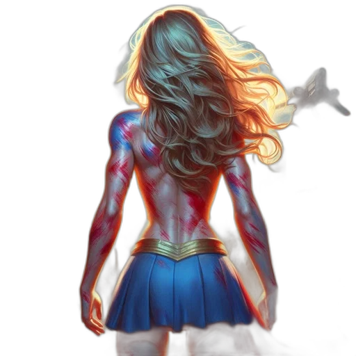 dress, hair, comic book art, concept art transparent PNG cut-out