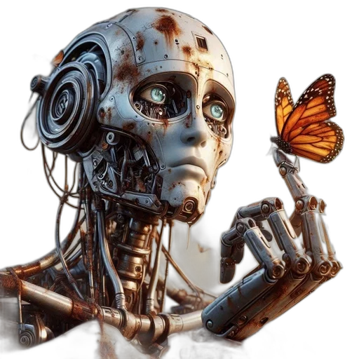 robot, creature, face, animal transparent PNG cut-out