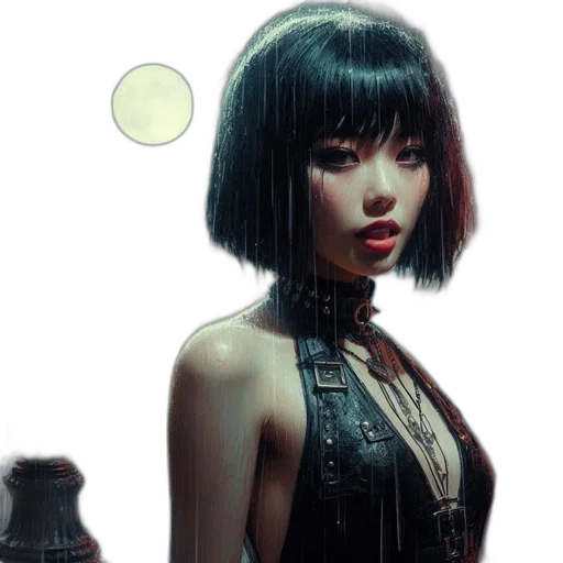 cyberpunk, concept art, comic book art, fantasy art transparent PNG cut-out