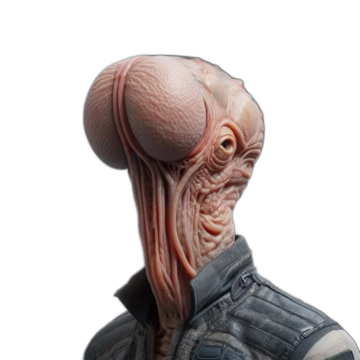 creature, jacket, face, mask transparent PNG cut-out