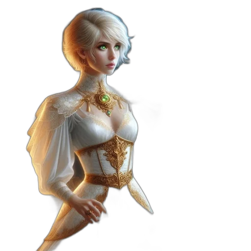 robot, dress, concept art, fantasy art transparent PNG cut-out