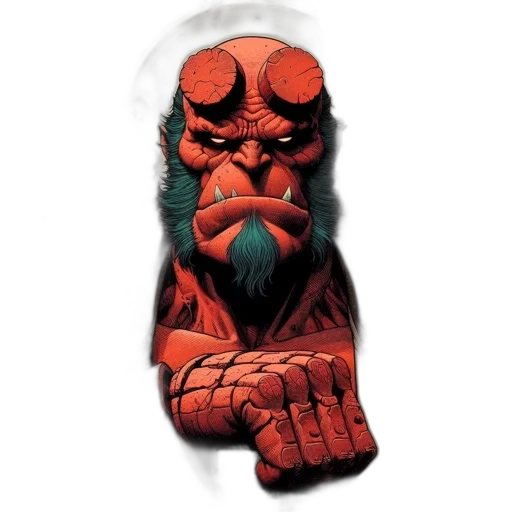 mask, face, creature, comic book art transparent PNG cut-out