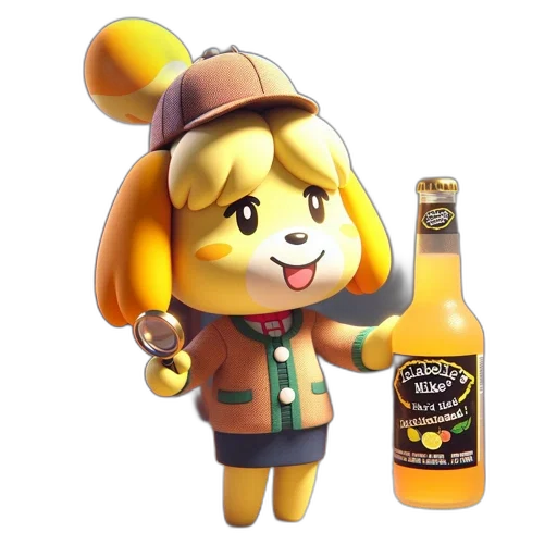 bottle, jacket, hat, animal transparent PNG cut-out