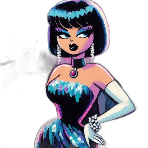 dress, cartoon, concept art, comic book art transparent PNG cut-out