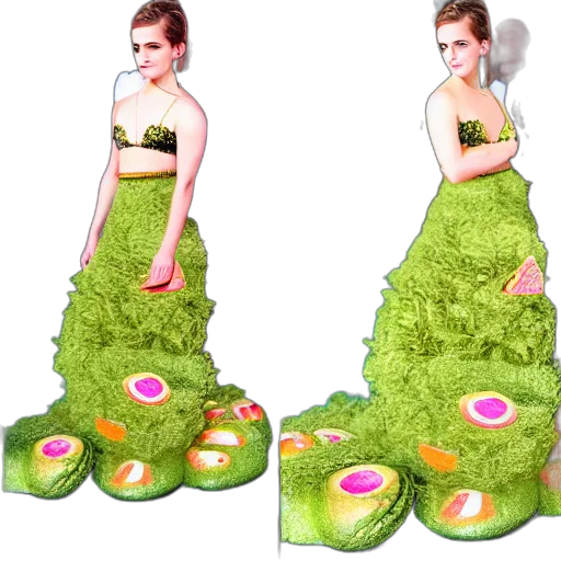 dress, food, creature, 3d render transparent PNG cut-out