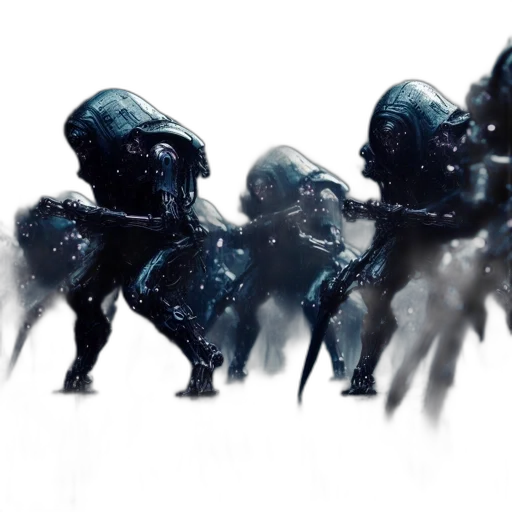 robot, creature, concept art, 3d render transparent PNG cut-out